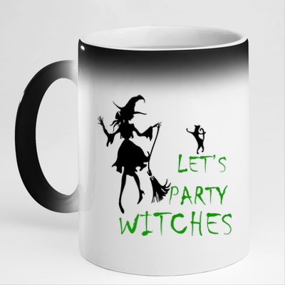 Let's Party Witches 11oz Black Color Changing Mug