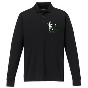 Let's Party Witches Performance Long Sleeve Polo