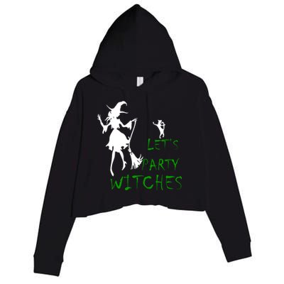 Let's Party Witches Crop Fleece Hoodie