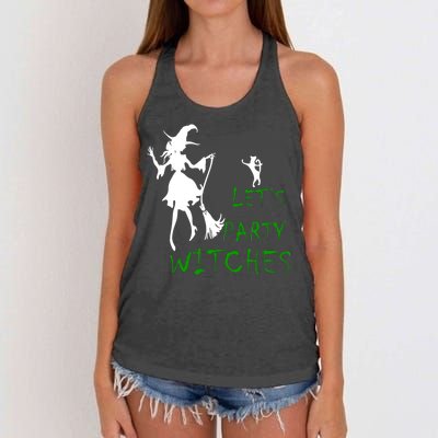 Let's Party Witches Women's Knotted Racerback Tank