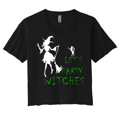 Let's Party Witches Women's Crop Top Tee