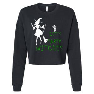 Let's Party Witches Cropped Pullover Crew