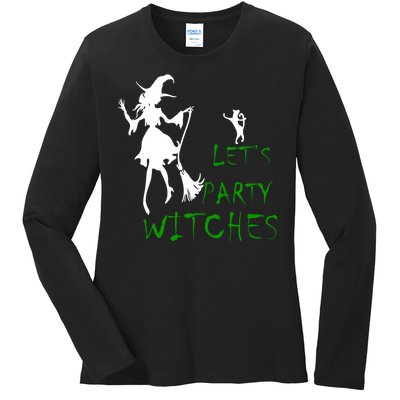 Let's Party Witches Ladies Long Sleeve Shirt