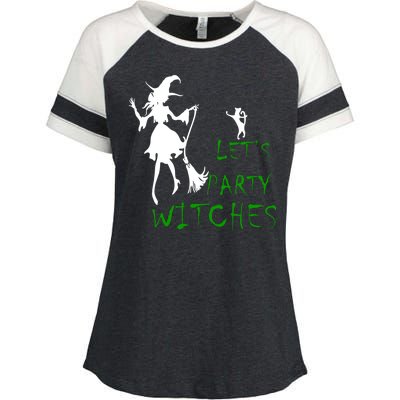 Let's Party Witches Enza Ladies Jersey Colorblock Tee