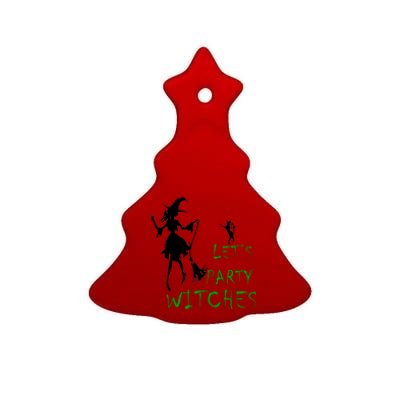 Let's Party Witches Ceramic Tree Ornament