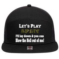 Let's Play Army Blow Me 7 Panel Mesh Trucker Snapback Hat