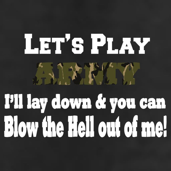 Let's Play Army Blow Me 7 Panel Mesh Trucker Snapback Hat