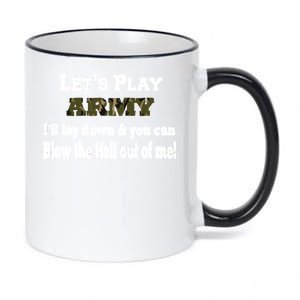 Let's Play Army Blow Me 11oz Black Color Changing Mug