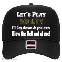 Let's Play Army Blow Me High Crown Mesh Back Trucker Hat
