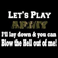 Let's Play Army Blow Me Cropped Pullover Crew