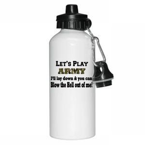 Let's Play Army Blow Me Aluminum Water Bottle