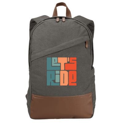 Let's Ride Cotton Canvas Backpack