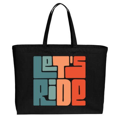 Let's Ride Cotton Canvas Jumbo Tote