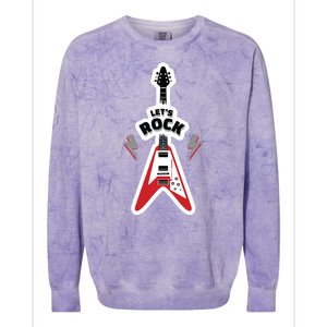 Let's Rock Guitar Colorblast Crewneck Sweatshirt