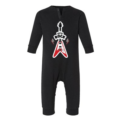 Let's Rock Guitar Infant Fleece One Piece