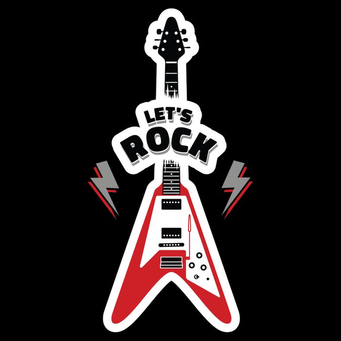 Let's Rock Guitar 7-Panel Snapback Hat