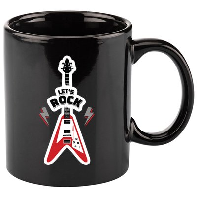 Let's Rock Guitar 11oz C Handle Ceramic Mug