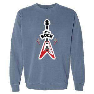 Let's Rock Guitar Garment-Dyed Sweatshirt