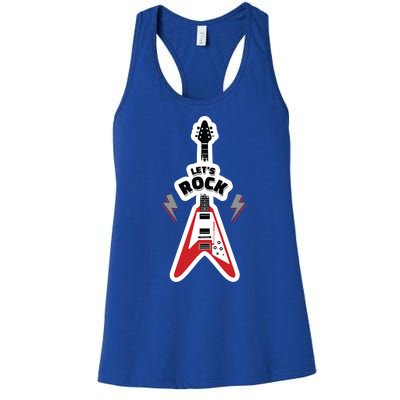 Let's Rock Guitar Women's Racerback Tank