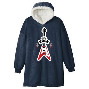 Let's Rock Guitar Hooded Wearable Blanket