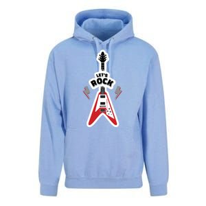 Let's Rock Guitar Unisex Surf Hoodie