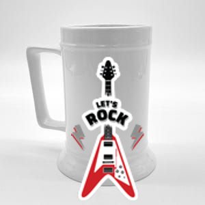 Let's Rock Guitar Beer Stein