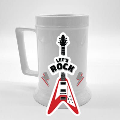 Let's Rock Guitar Beer Stein