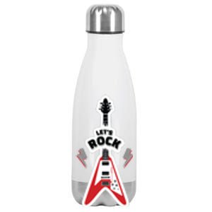 Let's Rock Guitar Stainless Steel Insulated Water Bottle