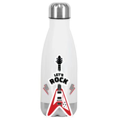 Let's Rock Guitar Stainless Steel Insulated Water Bottle