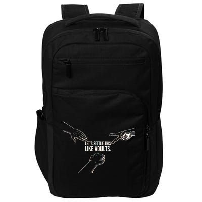 Let's Settle This Like Adults Impact Tech Backpack