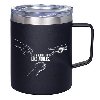 Let's Settle This Like Adults 12oz Stainless Steel Coffee Mug