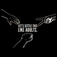 Let's Settle This Like Adults Cropped Pullover Crew