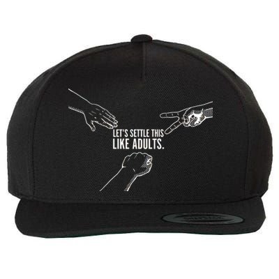 Let's Settle This Like Adults Wool Snapback Cap