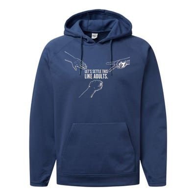 Let's Settle This Like Adults Performance Fleece Hoodie