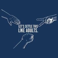 Let's Settle This Like Adults Button