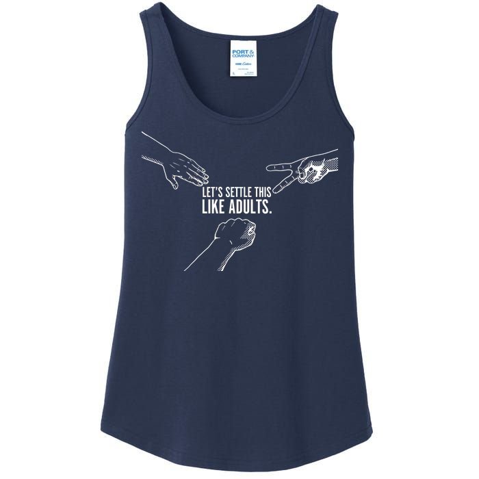 Let's Settle This Like Adults Ladies Essential Tank