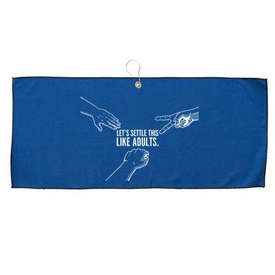 Let's Settle This Like Adults Large Microfiber Waffle Golf Towel