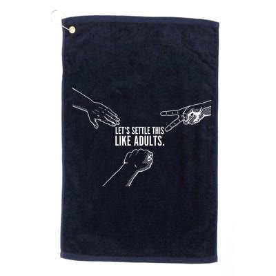 Let's Settle This Like Adults Golf Towel