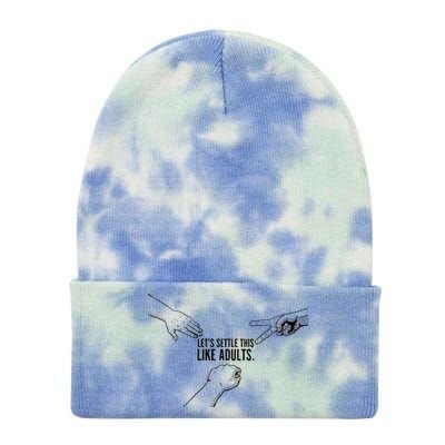 Let's Settle This Like Adults Tie Dye 12in Knit Beanie