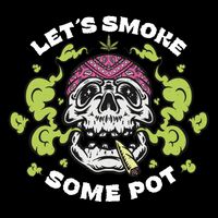 Let's Smoke Some Pot Skull Bucket Hat