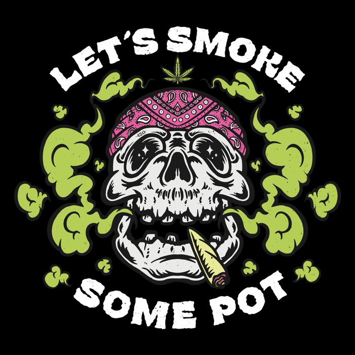 Let's Smoke Some Pot Skull Bucket Hat