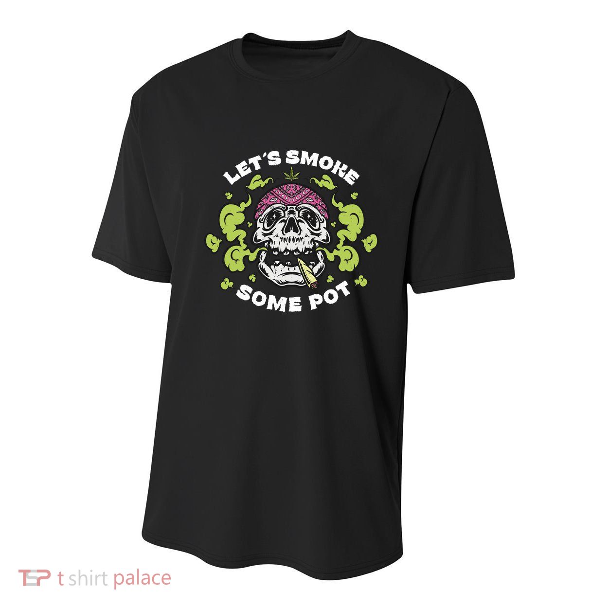 Let's Smoke Some Pot Skull Youth Performance Sprint T-Shirt