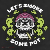 Let's Smoke Some Pot Skull Trucker Hat