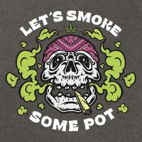 Let's Smoke Some Pot Skull Cotton Canvas Backpack