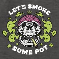 Let's Smoke Some Pot Skull Vector Backpack
