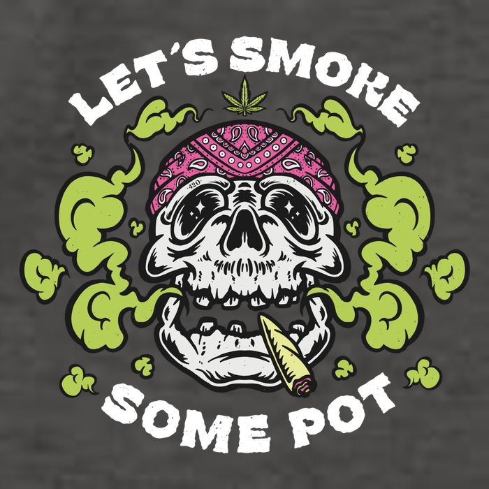 Let's Smoke Some Pot Skull Vector Backpack