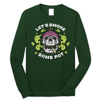 Let's Smoke Some Pot Skull Long Sleeve Shirt