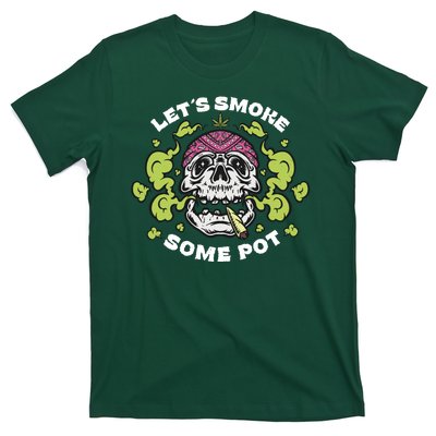 Let's Smoke Some Pot Skull T-Shirt