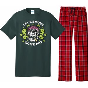 Let's Smoke Some Pot Skull Pajama Set