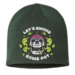 Let's Smoke Some Pot Skull Sustainable Beanie